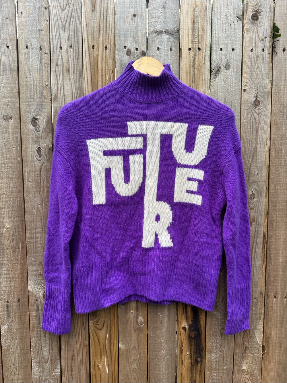 From future cashmere Purple Pullover Sweater